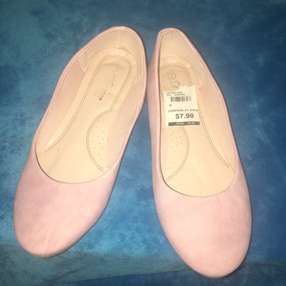 Pink flats